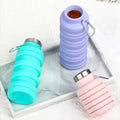 New Portable Silicone Water Bottle Retractable Folding Coffee Battle Cups E Outdoor Travel Tools Collapsible Sport Bottles