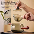 Chinese Tea Ceremony Casual Pot Small Green Orange Boiling Teapot Teapot Chinese Kung Fu Tea Set Side Handle Glass Teapot