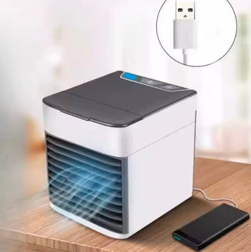 Desktop Fan Silent Cooling Air Circulator for Office Dormitory with Built-in Humidifier 3-Speed Adjustable Personal Air Cooler