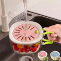 Fruit Basket Water-Draining Basket With Telescopic Water-Filtering Function-Thickened for Dehydrating and Washing Vegetables