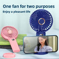 Portable Handheld USB Powered Digital Display Outdoor Charging Small Electric Fan Compact Size Lightweight Plastic Material