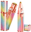 Electric Use Rechargeable Eyebrow Trimmer Razor 2 in 1 Hair Removal Facial Lipstick  pen Shaver for Women Epilator