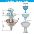 Multifunctional 4 in 1 kitchen Funnels Set With Strainer Filter Detachable Oil Funnel Food Grade Plastic Condiment Funnels