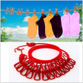 Camping Clothesline with 12 Hanging Clips