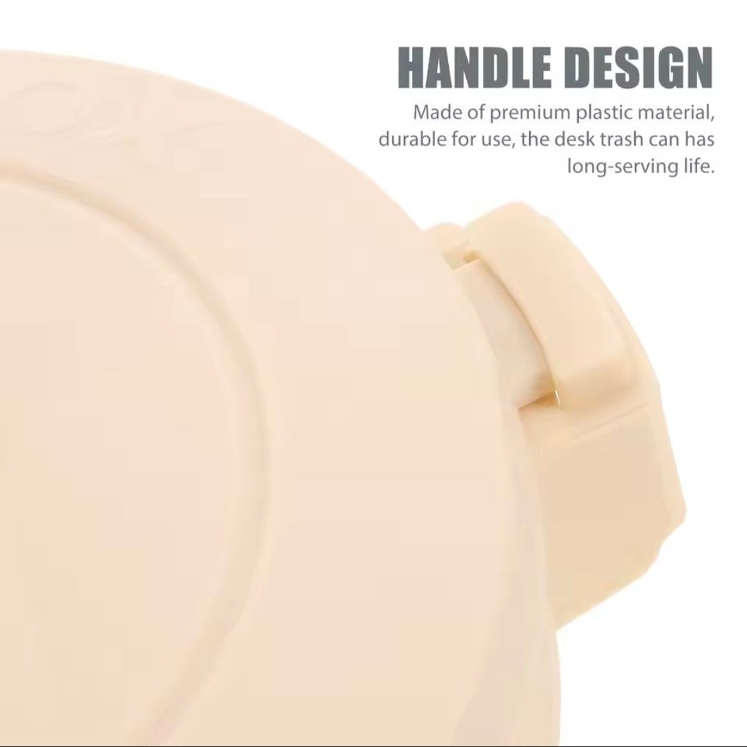 Desk Trash Can Plastic Small Multi-Use Storage Pen Hander Makeup Brush Organizer for Coffee Bedroom Desktop