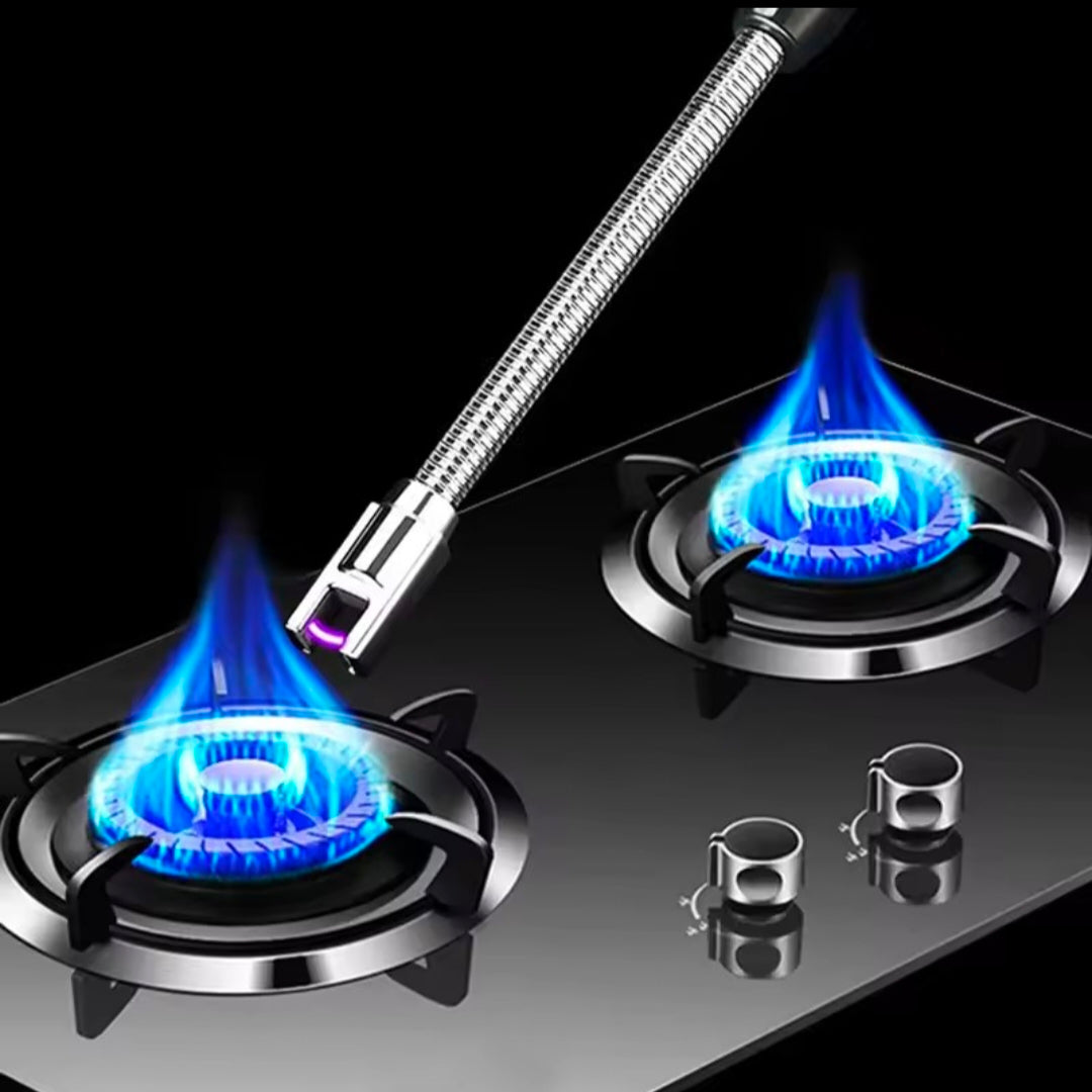 Kitchen Type-C Electric Arc Lighter Rechargeable Windproof BBQ Flameless Plasma Candle Long Lighters Hose Gas Stove Ignition Gun