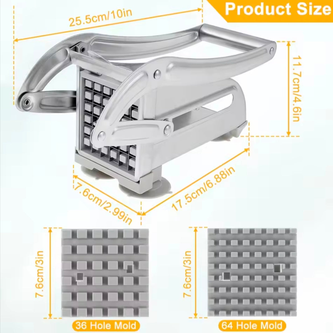 Multifunction Manual French Fries Steel vegetable Cutter Tool Fast Cutting With 2 Blades for Home Kitchen Restaurant