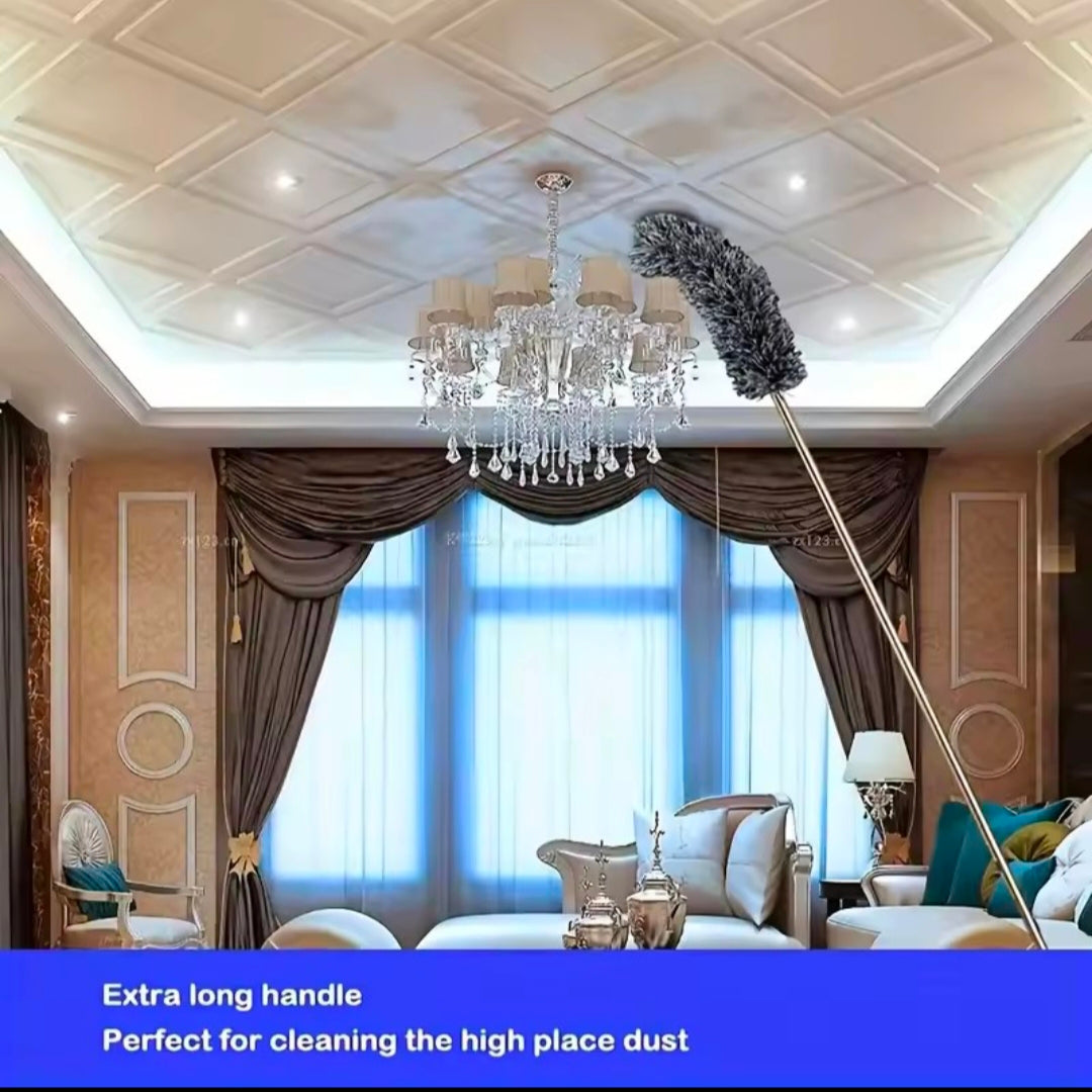 Multifunctional Retractable duster With Bendable Head-Reusable and Washable for High Ceilings Furniture and Car Cleaning