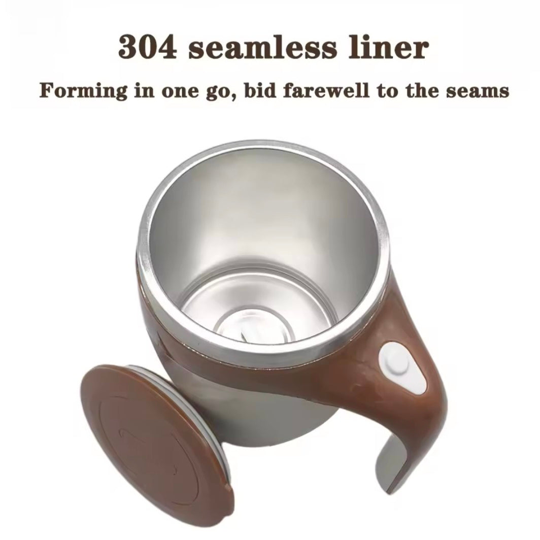 Lazy Coffee Stirring Cup Auto Stirring Cup Magnetic Rotating Electric Milk Cup Mark Cup 304 Stainless Steel