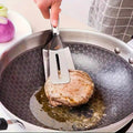Stainless Steel Fish and Meat Tongs Multi-Functional for Grilling Frying Pancakes and Bread With Non-Sip Hand