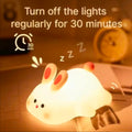 Cute Bunny Cartoon Night Light -Usb Rechargeable Touch Dimming Children's Bedside Sleep Gift