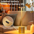 Classic Table Lamp USB Rechargeable Night Light Stepless Dimming Touch Desk Lamp 3 Colors Bedside Lamp Bar Hotel Decoration