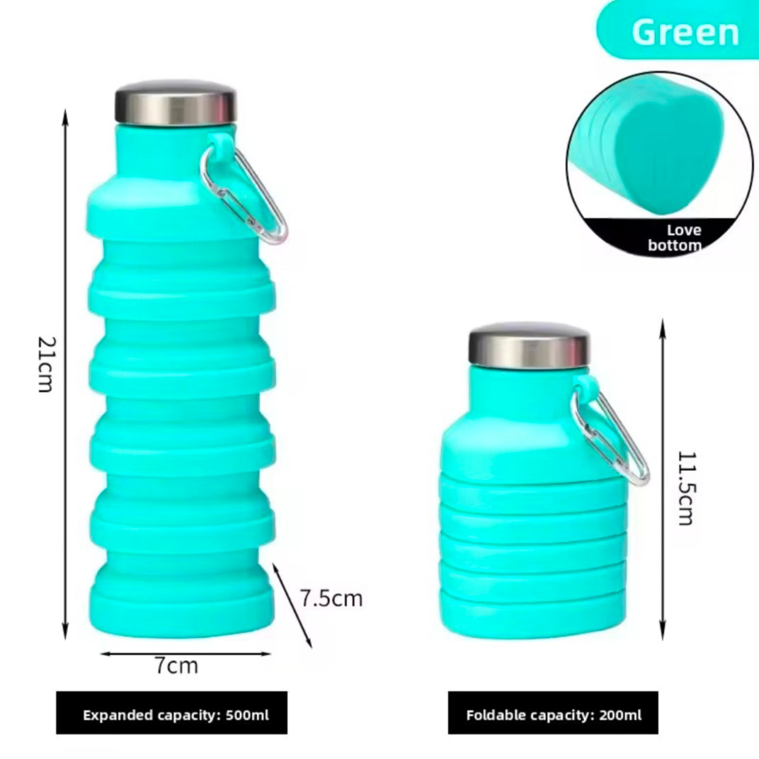 New Portable Silicone Water Bottle Retractable Folding Coffee Battle Cups E Outdoor Travel Tools Collapsible Sport Bottles