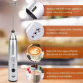 USB Electrical Milk Frothers Electric Handheld Blender with Mini Coffee Maker Whisk Mixer for Coffee Cappuccino Cream Foamer