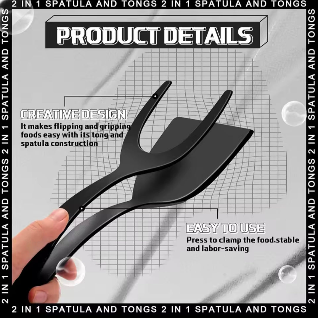 Shovel Clip Silicone Grip Flip Tongs Egg Steak Spatula Tongs Clamp Pancakes Fried Turners Cooking Tool kitchen Accessories