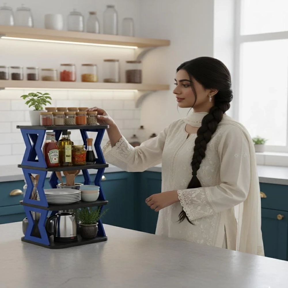 3-Tier Space-Saving Kitchen Organizer Rack for Countertops