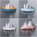 Bathroom Corner Shelf Without Drilling Origanizer Toilet Shampoo Gal Storage Basket Decoratioe Shower Rack Holder Accessories