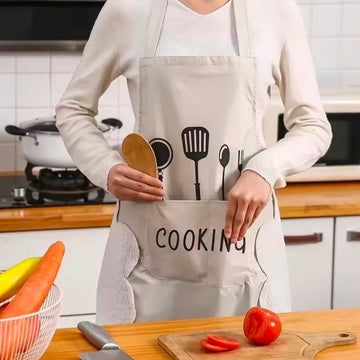 Household Waterproof Oilproof Apron Can Wipe Hands Cooking Baking Cleaning Men and Women Universal Sleeveless Apron