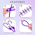 Camping Clothesline with 12 Hanging Clips