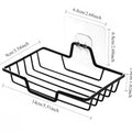Stainless Steel Wall Mounted Soap Holder No Drill Bathroom Hanger Holder Holds 2 Soap Gift for Halloween Christmas Home Use