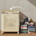 Household New Products Multifunctional Foldable Laundry Basket Toys Clothes Plastic Storage Basket with Wheel Handles