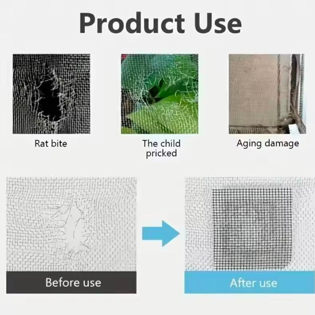Waterproof Window Screen Repair Tape Self-Adhesive Home Decor Net Patch Anti-Insect Mosquito Mesh Broken Holes Repair Stickers