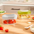 Manual Garlic Cutter Portable Home one-handed pushable telescopic garlic slicer Stainless Steel Blade Garlic Cutter