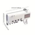 Toothbrush Holder Wall Mounted Solar UV Light Ultraviolet Toothbrush Sterilizer Automatic Toothpaste Holders Bathroom Accessory