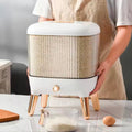 Light luxury, press type, rice bucket, household, sealed, moisture proof, large capacity