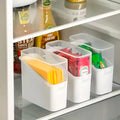 Japanese Style Tilted Transparent Lid Storage Box Cheese Tea Coffee Storage Organizer Small Item Classification Container