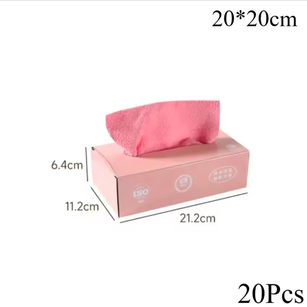 20 Pcs Lazy Rag Cleaning Cloths Ultra Absorbent Reusable Non-stick Degreasing Quick Drying Versatile Cloths Kitchen Cleaning