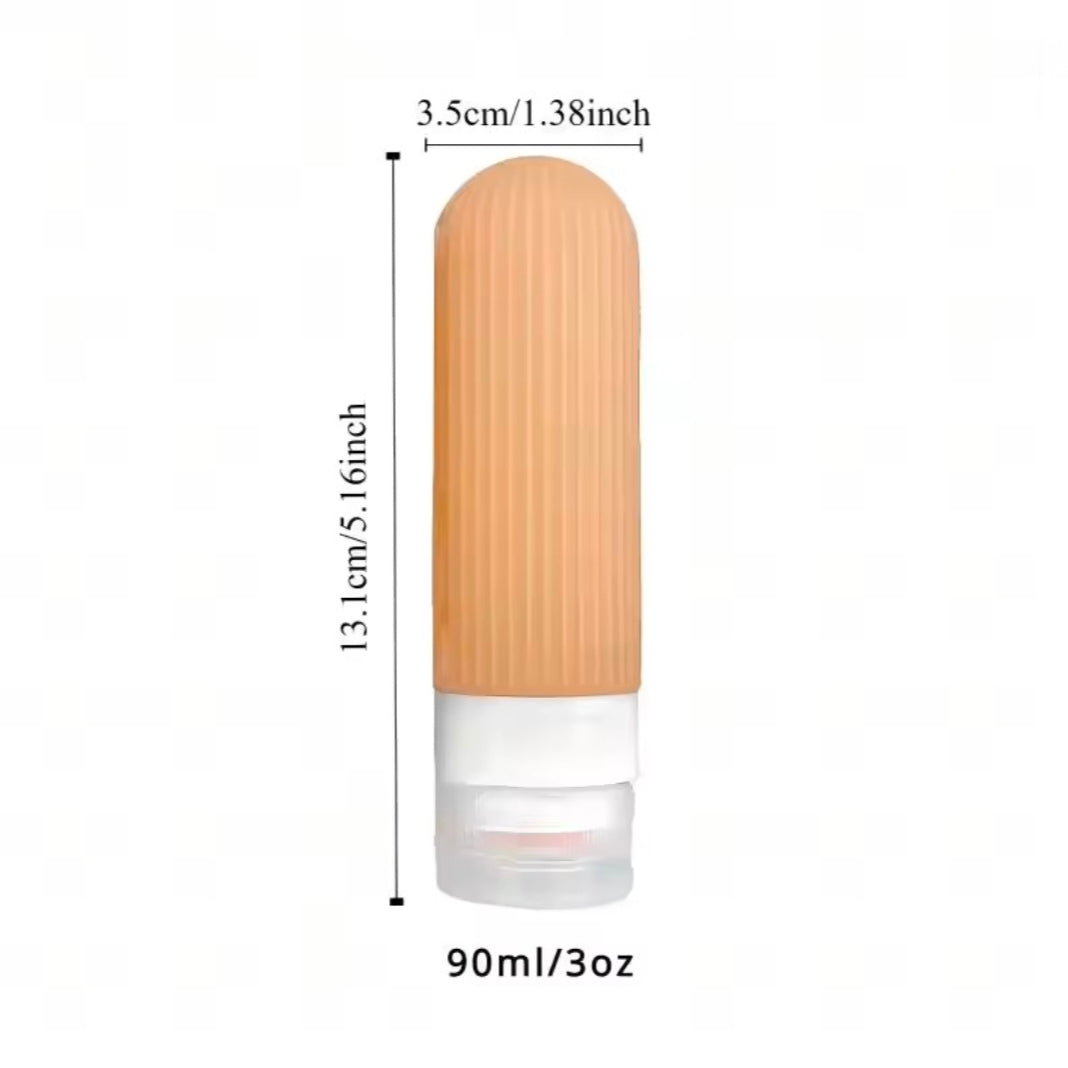 90MI/Set Silicone Travel Multicolour Cosmetic Bottles Empty Container Leakproof Refillable Bottle for Shampoo Conditioner Lotion