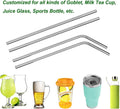 Creative Cocktail Straw Set, Stainless Steel 4 pc set