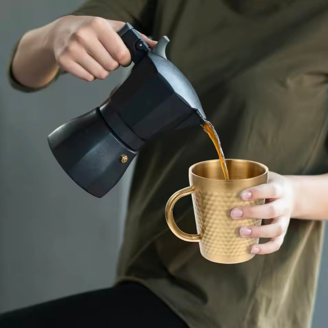 300ml Multifunction Coffee Mug Metal Drinking Cup Creative Design for Tea Milk Soup Breakfast Hot Drinks Water Cup Container