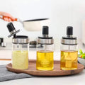 Kitchen Salt Pepper Bottle Glass Seasoning Bottle With Spoon Bush Sugar Salt Dispenser Seasoning Jar Cooking Shaker Container