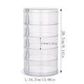 Rotating Jewelry Storage Box Makeup Storage Rack Bracelet Earring Round Plastic Organizer Boxes Holder Display Rack With Cover