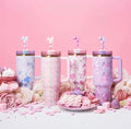 New Large Capacity 40oz Floral Car Vacuum Insulated Stainless Steel 304 Water Bottle Portable Inc king Cup for Vehicle use