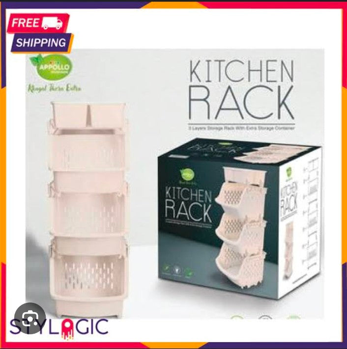 Kitchen Multi-Purpose Rack 3 Tier with Box