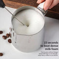 New Handheld Electric Egg Beater Household Small 304 Stainless Steel Milk Frother Electric Mini Coffee Frother Whisk Frother