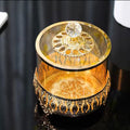 Modern Light Luxury Metal & Glass  Candy Jar-Decorative Storage Tank for Living Room Creative Home Decoration With American St