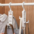 Storage artifact wardrobe storage multifunctional clothes hanger with no trace hanging bag rack, hat door, no punching hanging h