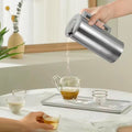Korean Style Stainless Steel Cold Water Pot 1.6L Single Layer Juice Tea Pot for Restaurant Home Hotel Gift
