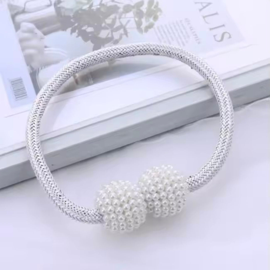 1/2Pcs Pearl Magnetic Curtain Clip Curtain Holders Tie Back Curtain Decor Accessories