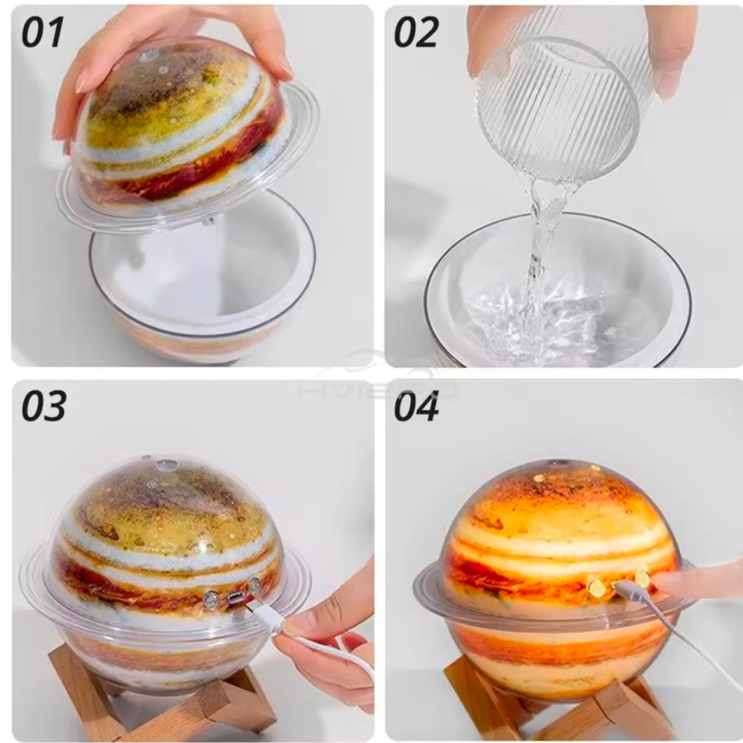 Galaxy Projection Humidifier with Colorful Night Light USB Large Spray Aroma Diffuser for Home Office Bedroom