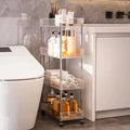 26×8 Seam Rack bathroom floor trolley Washing Machine toilet narrow bathroom gap Closed