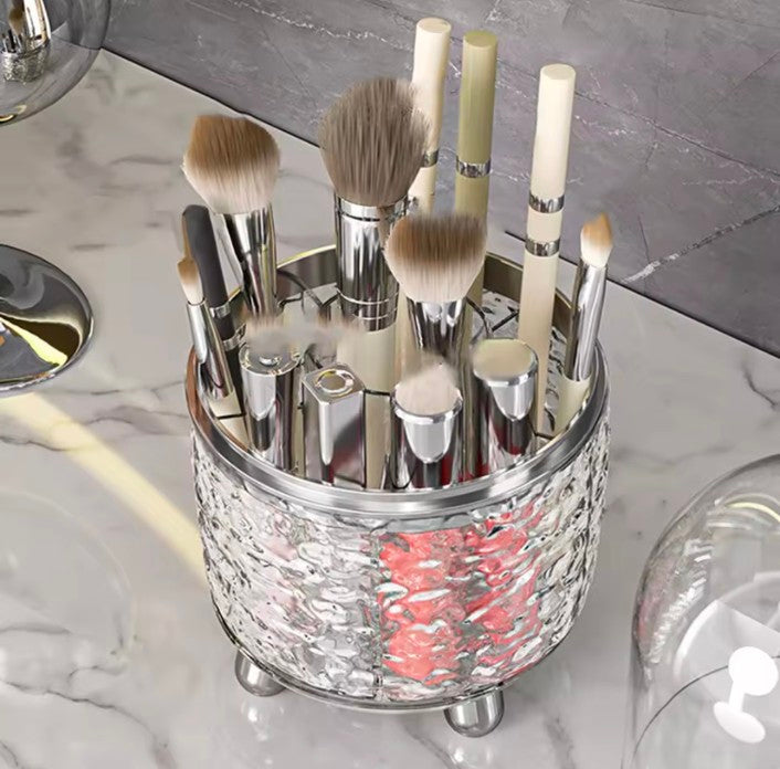 Cosmetics Luxury Storage Box Mekup Brush High-end  Storage Box Rotating Dust-Proof Dressing Table Storage Bucket Acrylic Box