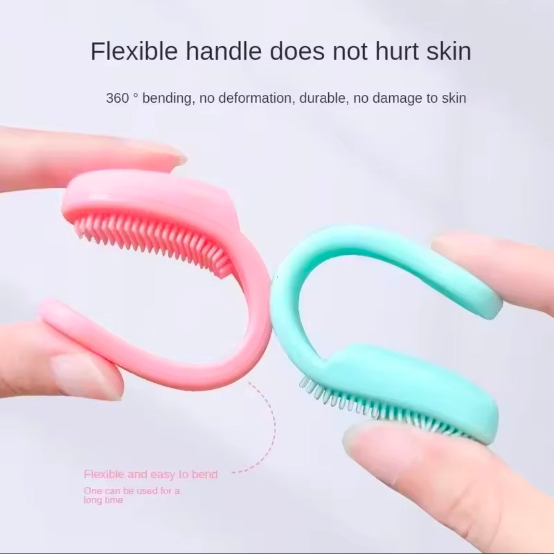facial Scrub Massage Pad Nose Blackhead Exfoliating Pimples Removal Finger Brush Silicone Mini Face Pore Wash Brush