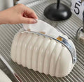 Simple irregular Cloud Shape Tissue Box with Spring Home Living Room Light Luxury Shell Napkin Box Holder Container