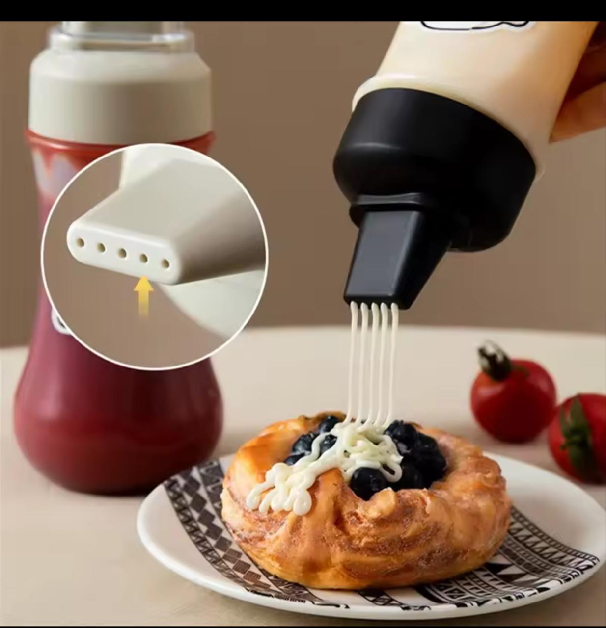 350ml Squeeze Bottles Condiment Bottle With Nozzle ketchup Mayonnaise Squeeze Bottle Honey Dispensar Kitchen Supplies