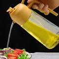 Versatile Kitchen Oil Bottle Dispenser - Spraying and Pouring